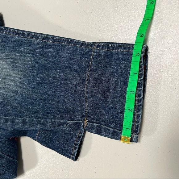 Embroidered Cropped Boho Harem Denim Jeans - Picture 9 of 9